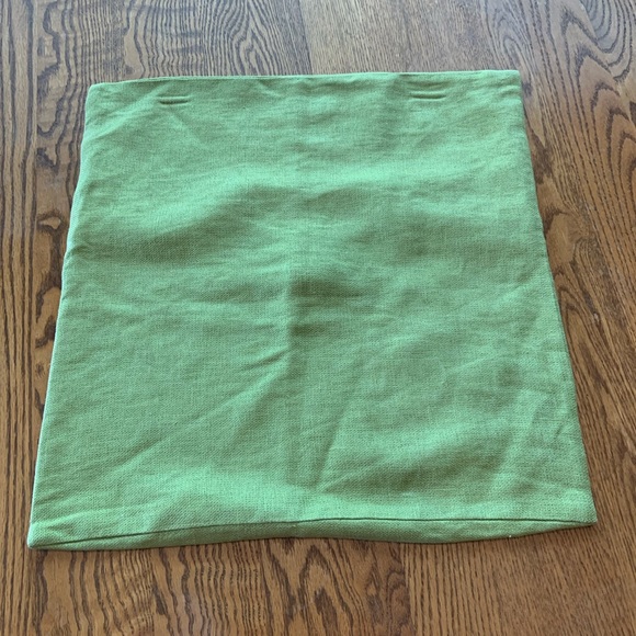 *LAST CALL Pottery Barn Green 100% Linen Throw Pillow Cover Case - Picture 2 of 7